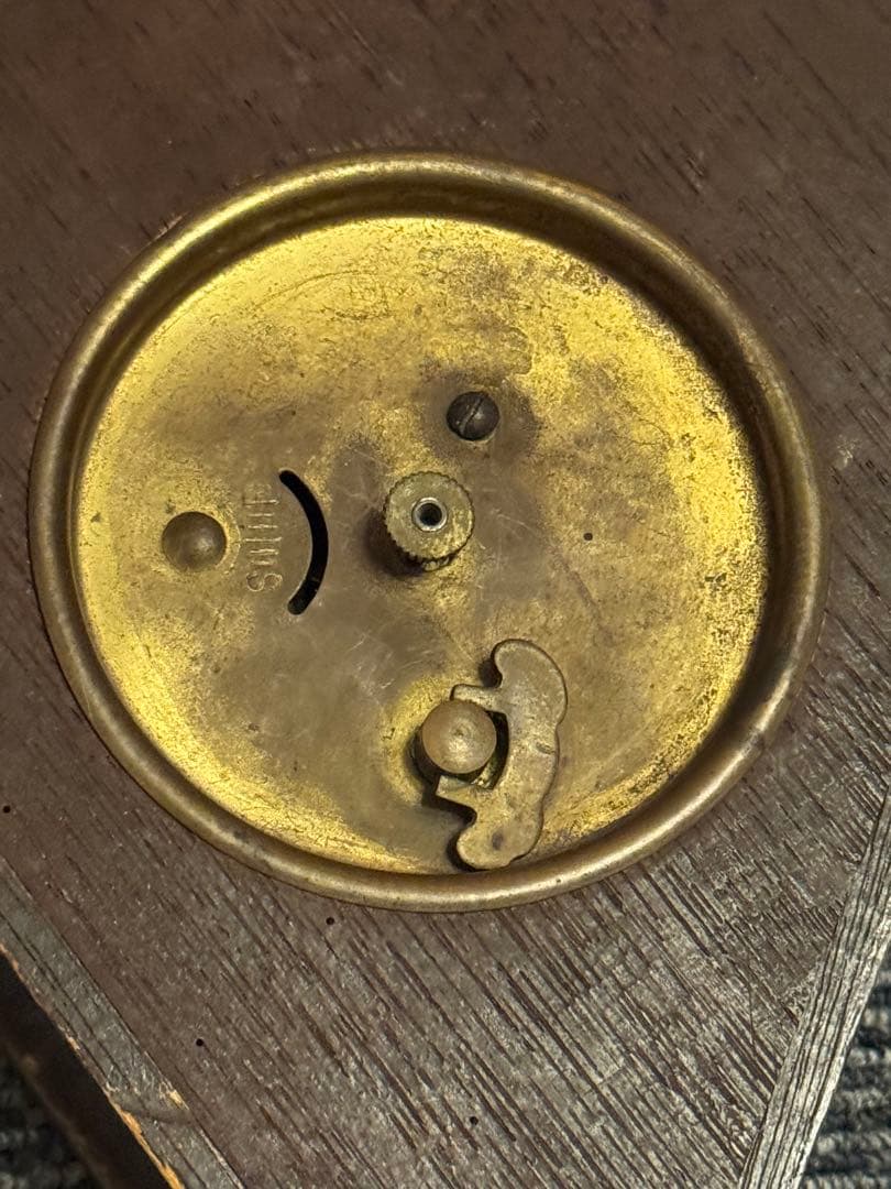 アンティーク　S.Mizu　ダイヤ型　からくり　ゼンマイ時計　日本製