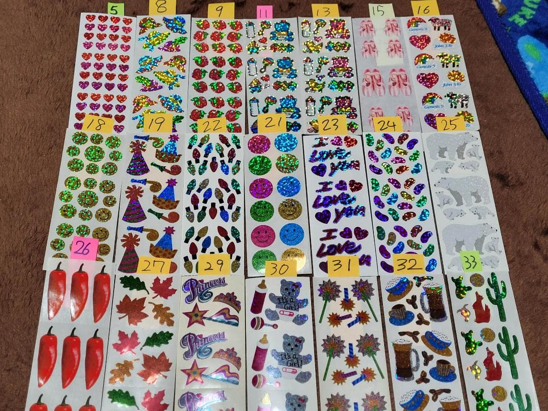 【う】アメリカのシール１シート３６０円サンディライオン好きな方も