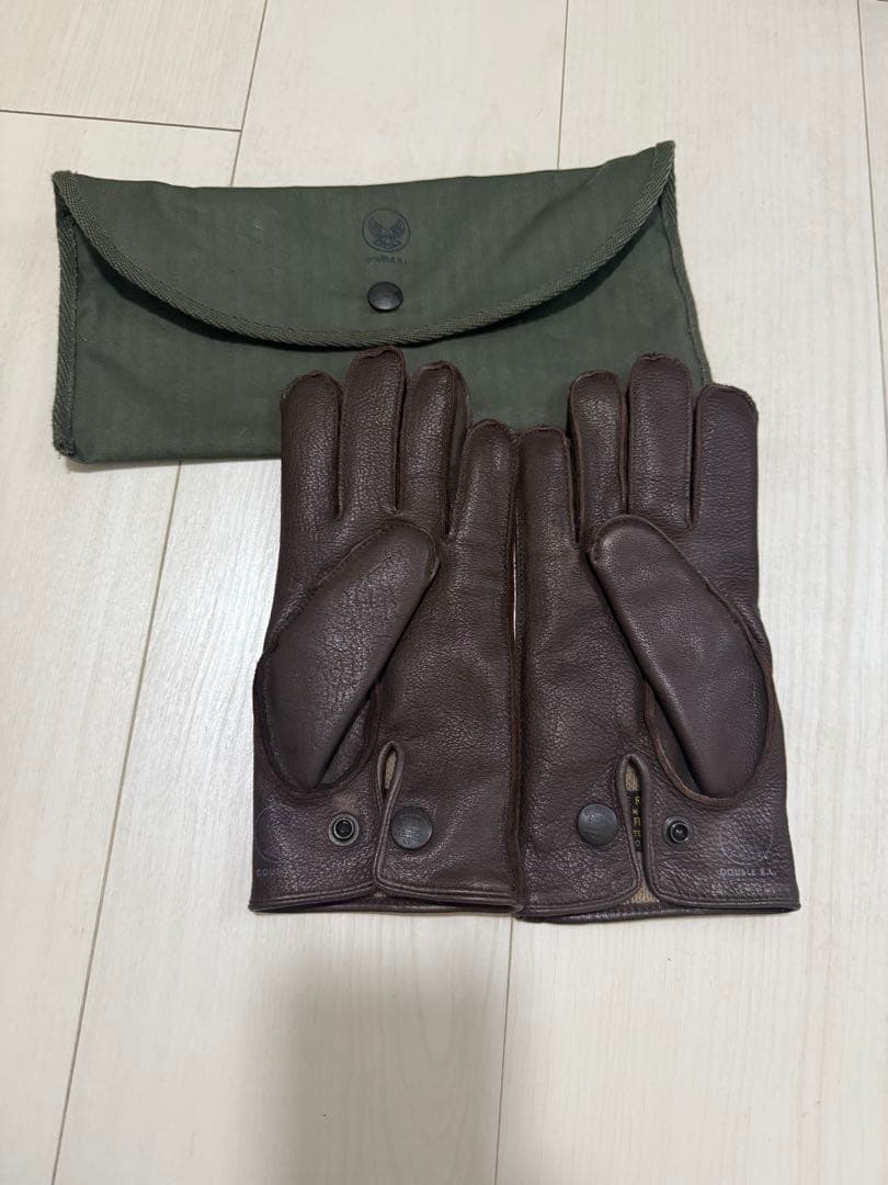 rusakun　DOUBLE RL ブラウン　レザー手袋 Sサイズ