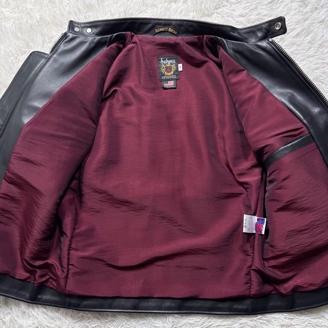 極美品✨schott ライダースジャケット　シングル　641XX 7009　38
