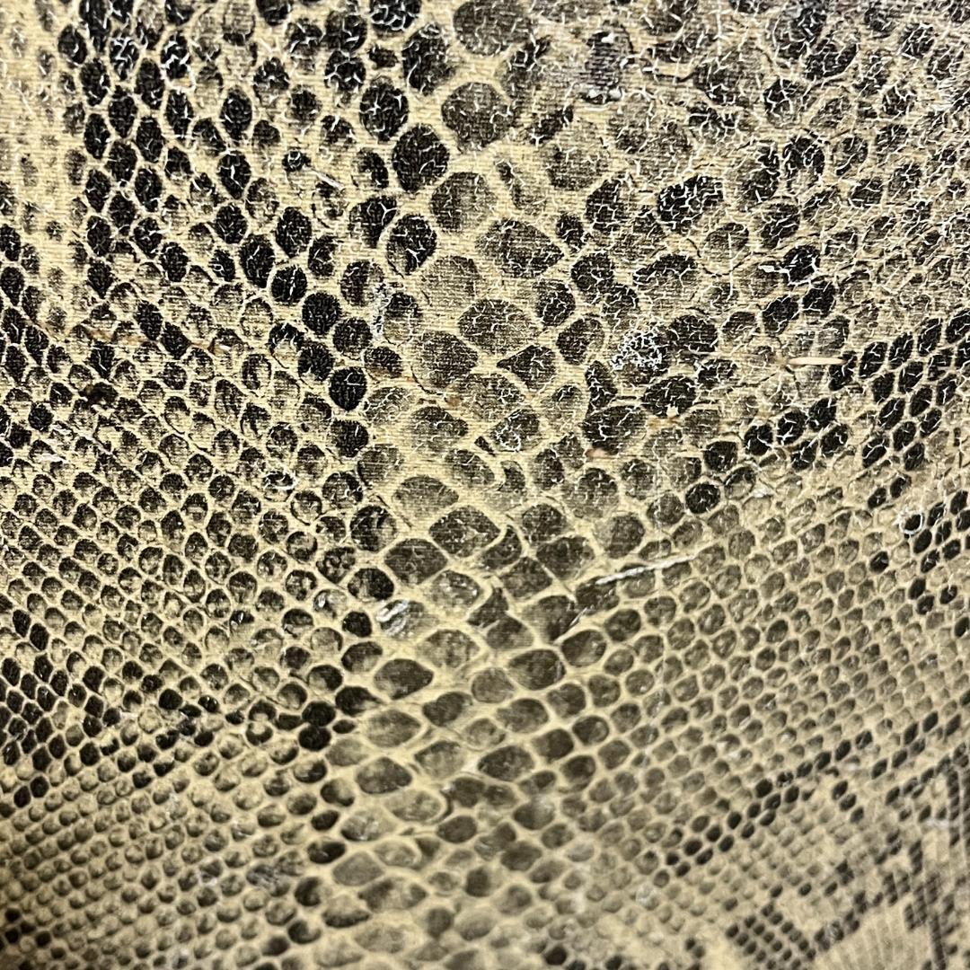 70s ヴィンテージ パイソン柄 トランク/ヘビ柄蛇柄スーツケースアンティーク