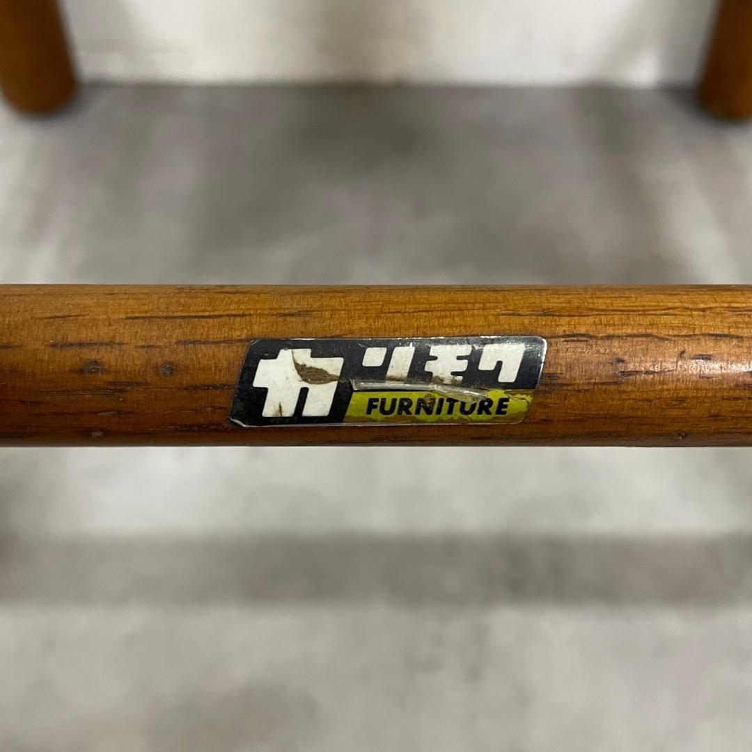 希少 オールドカリモク 木製 スツール 丸椅子 無垢材 ヴィンテージ 国産家具