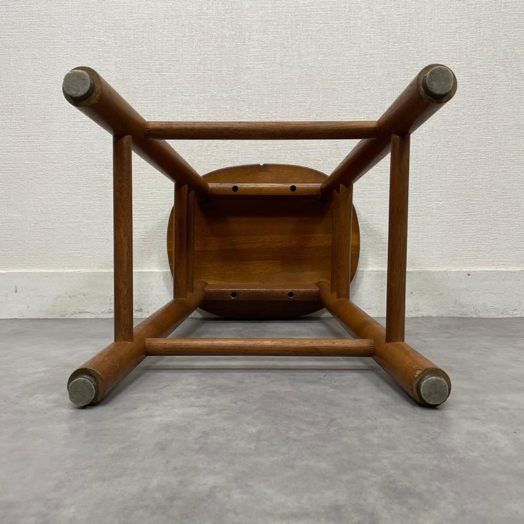 希少 オールドカリモク 木製 スツール 丸椅子 無垢材 ヴィンテージ 国産家具