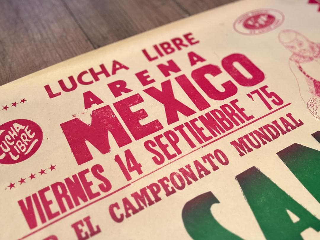 希少☆1975年／ルチャリブレ／メキシカンプロレス／ヴィンテージ／興行ポスター