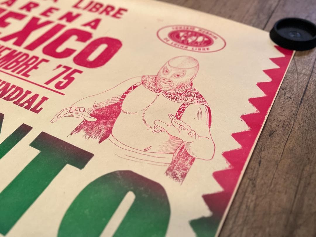 希少☆1975年／ルチャリブレ／メキシカンプロレス／ヴィンテージ／興行ポスター