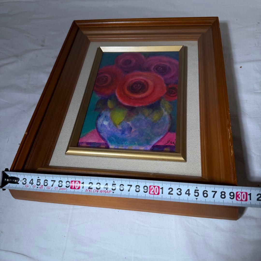 ⭐︎【大人気】⭐︎バラの絵画　額付き　玄関先などに