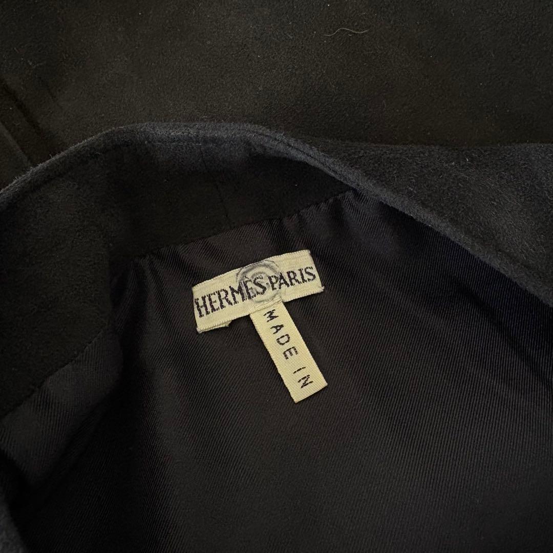 HERMES マルジェラ期 総レザー スウェード スカート サイドベルト