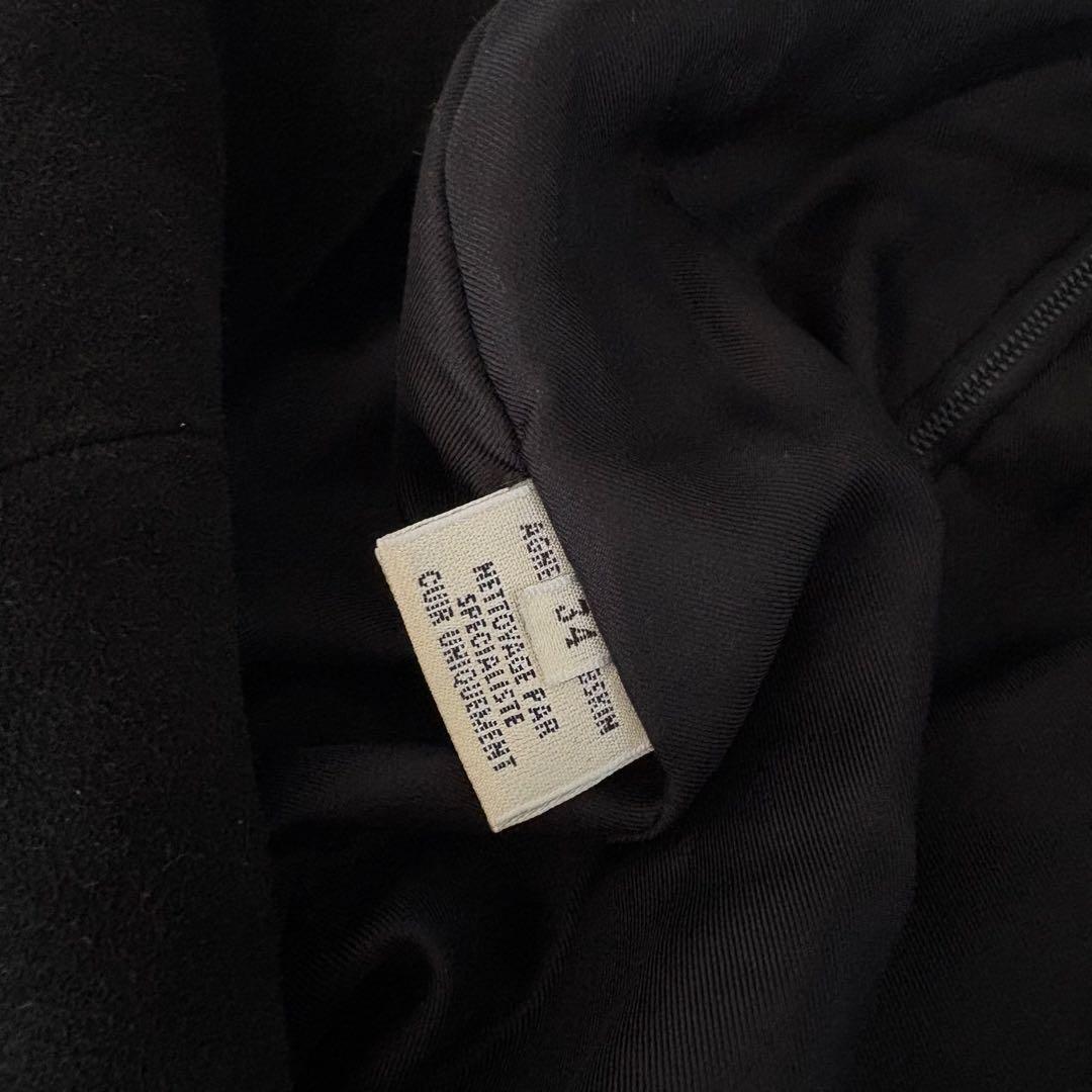 HERMES マルジェラ期 総レザー スウェード スカート サイドベルト