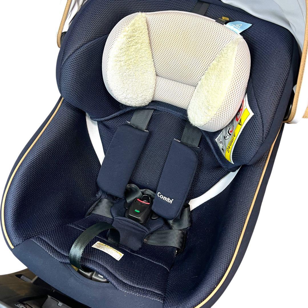 【極美品】Combi クルムーヴ スマート ISOFIX 回転式 ネイビー
