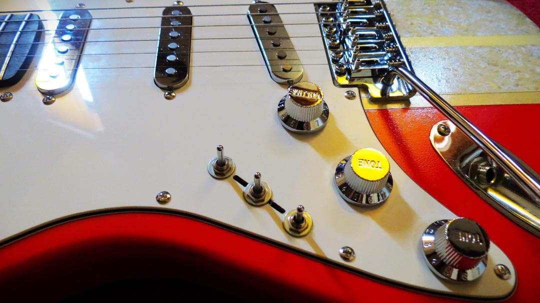 STLH ラッカー塗装 アルニコPU ３連3wayスイッチ レフティ 左