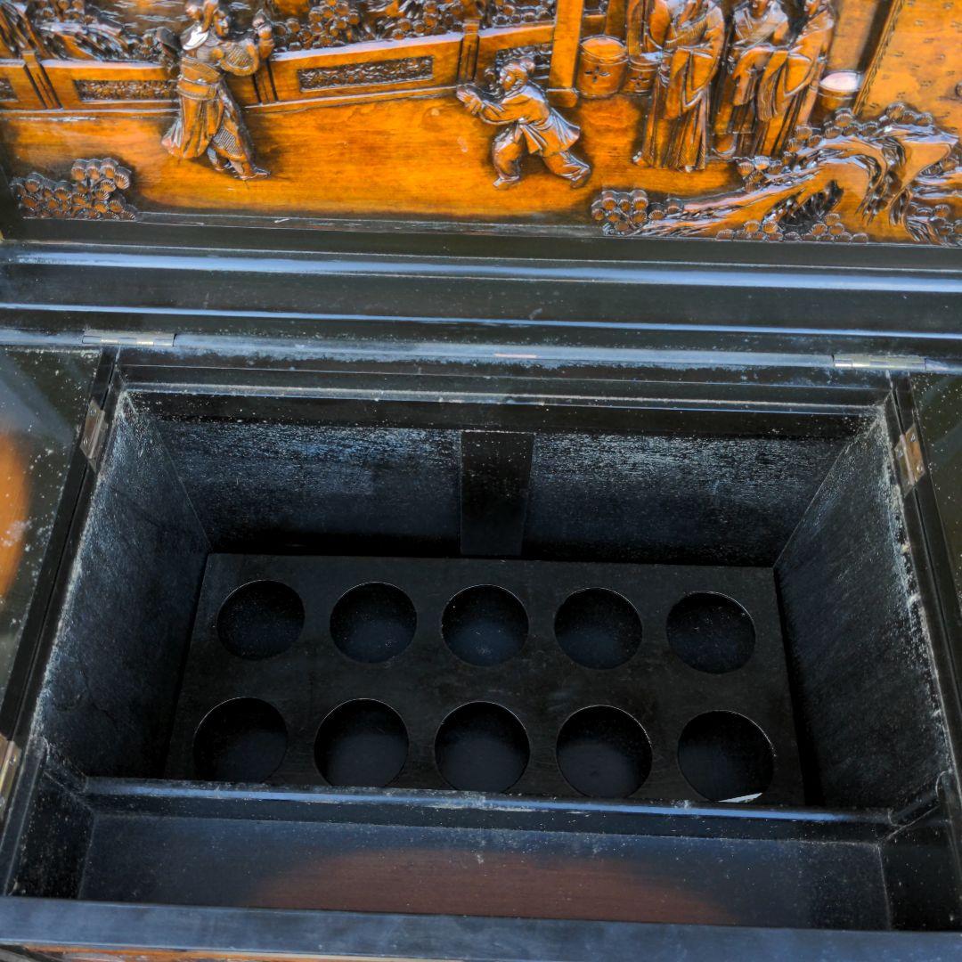 彫刻アンティーク家具　アンティーク家具　中国製チェストバー