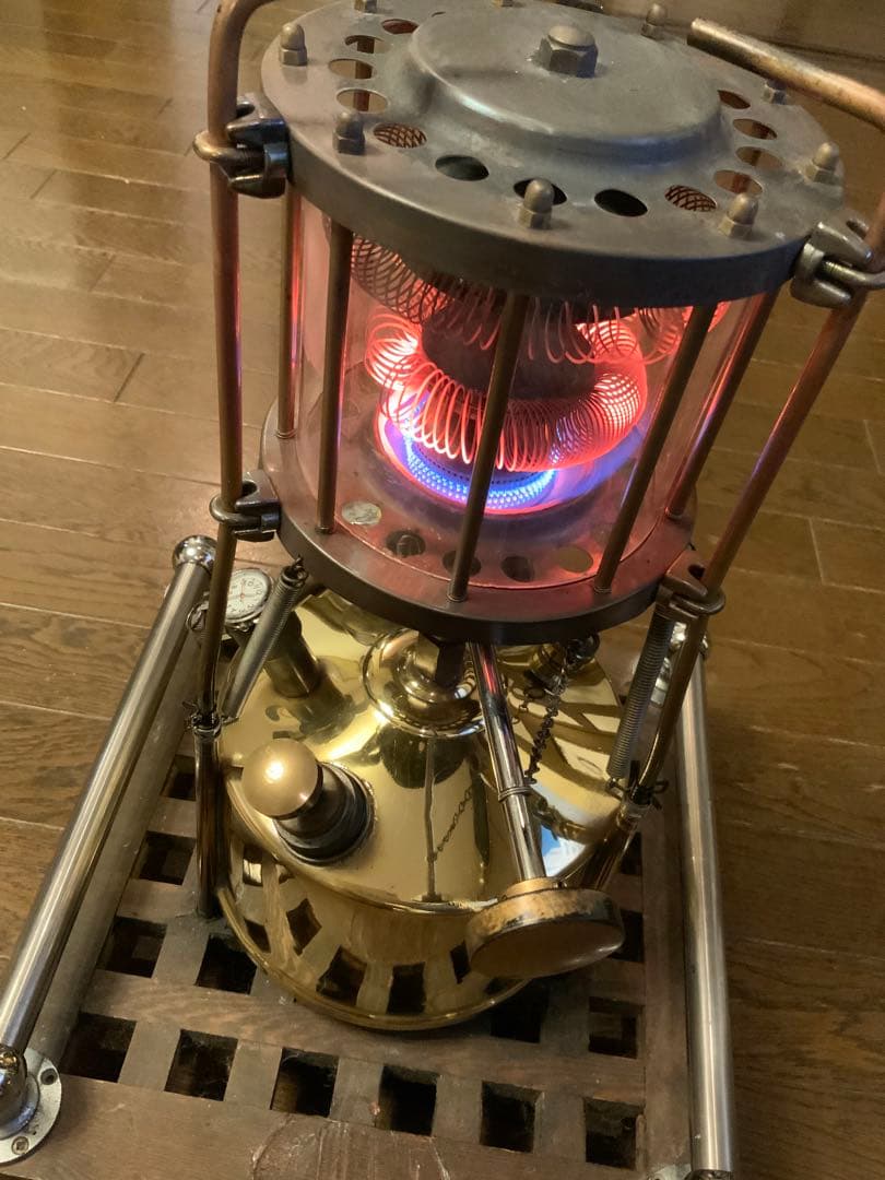 希少初期モデル 武井バーナー パープルストーブ501A真鍮製五徳固定内蔵