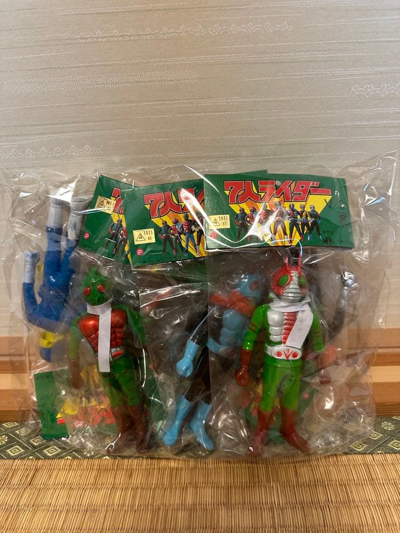 未開封　仮面ライダー　7体セット　7人ライダー　丸越　ソフビ