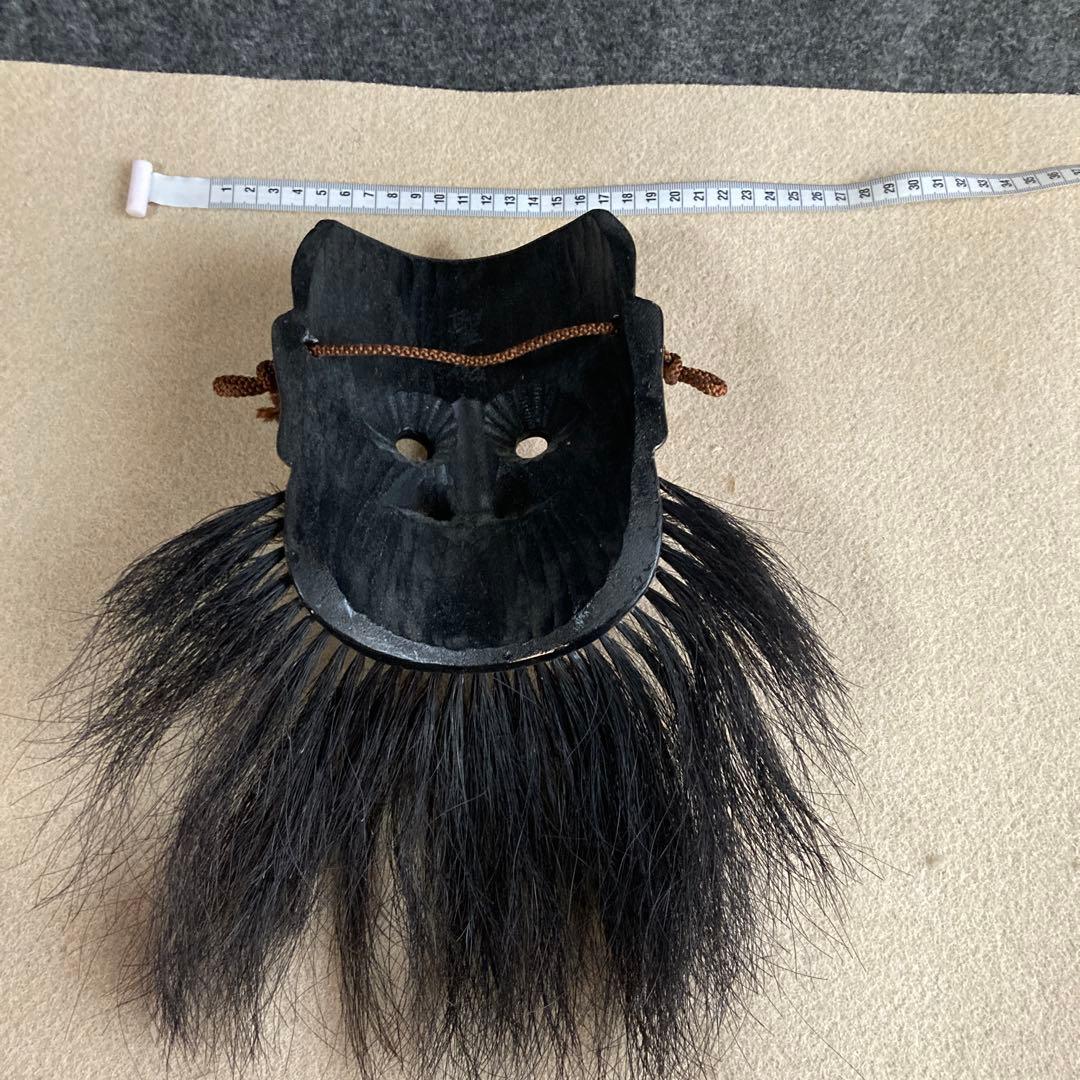 神楽面　木彫り