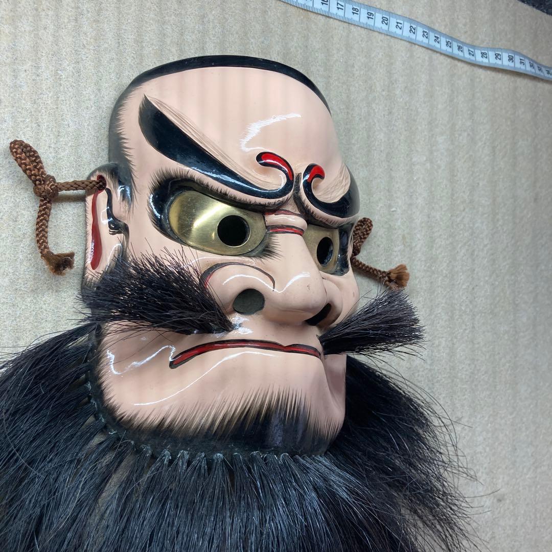 神楽面　木彫り