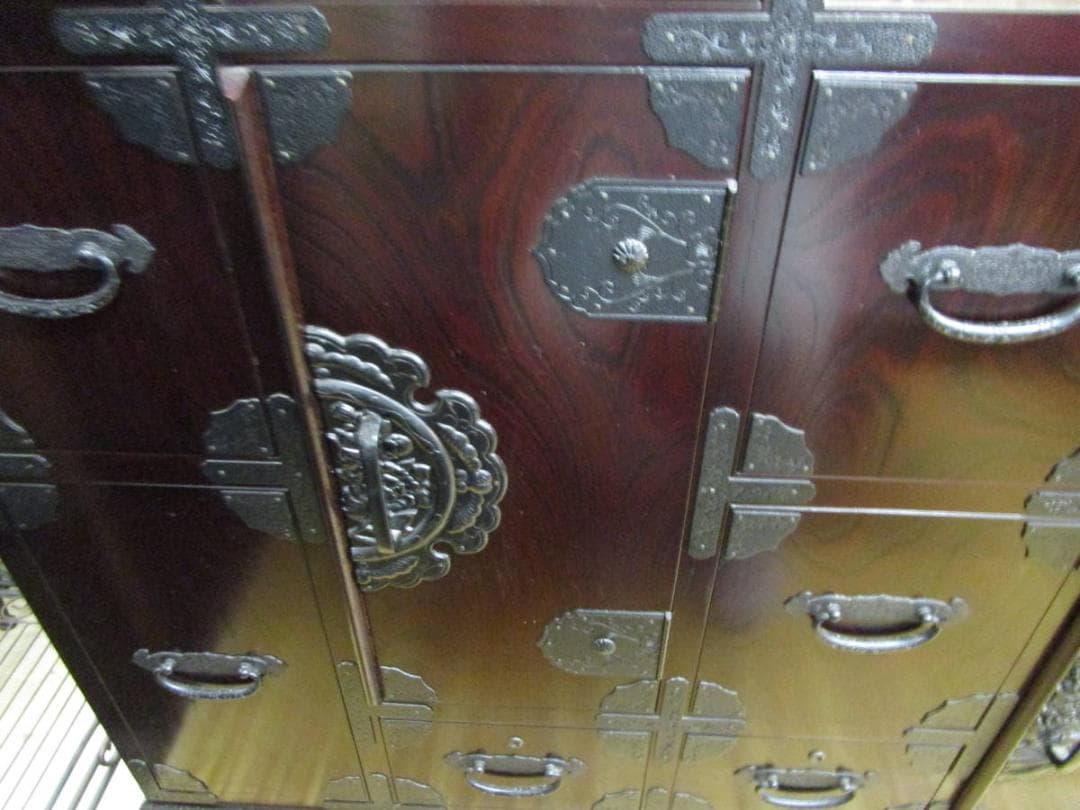 伝統　筑後民芸　階段箪笥　伝統工芸家具　階段型収納　古民家風　店舗ディスプレイ