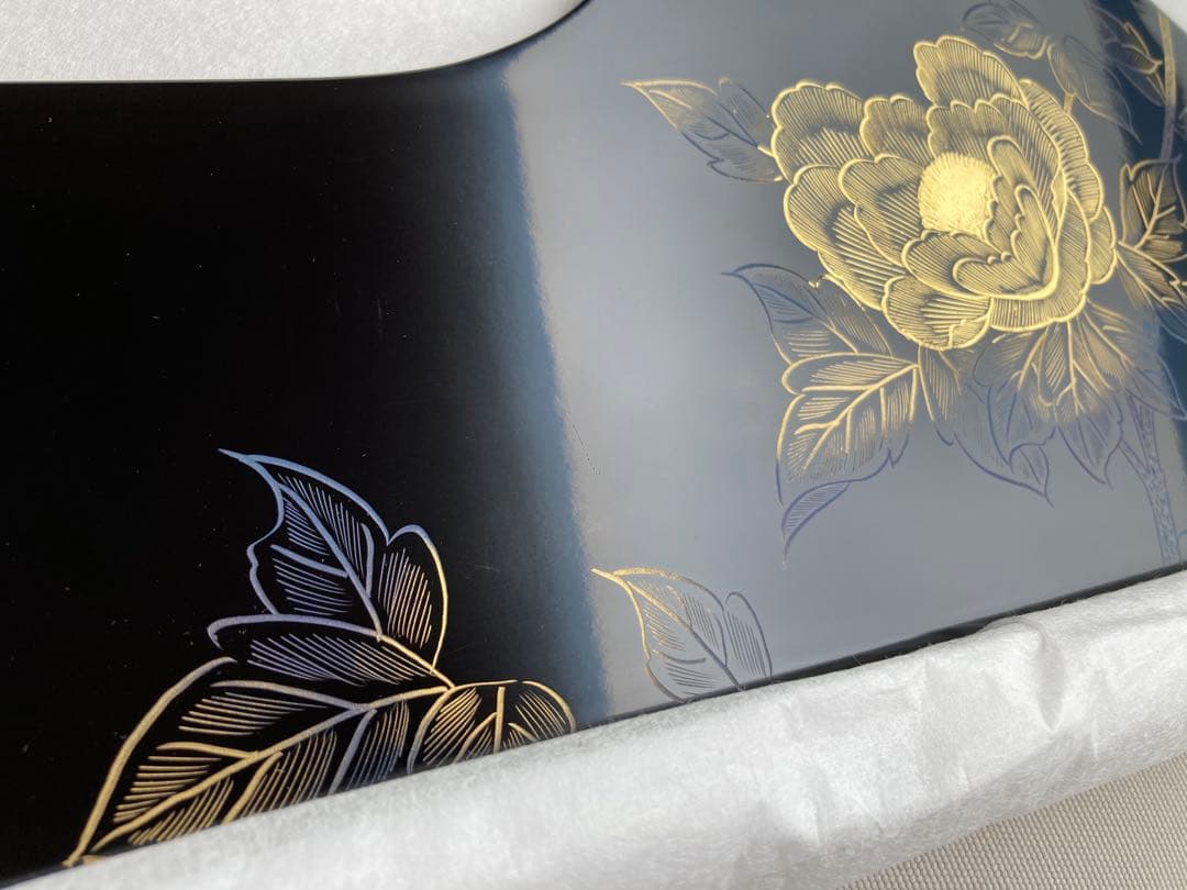 川連漆器　衣紋掛け　着物ハンガー　黒　うるし塗装　天然木　約80㎝