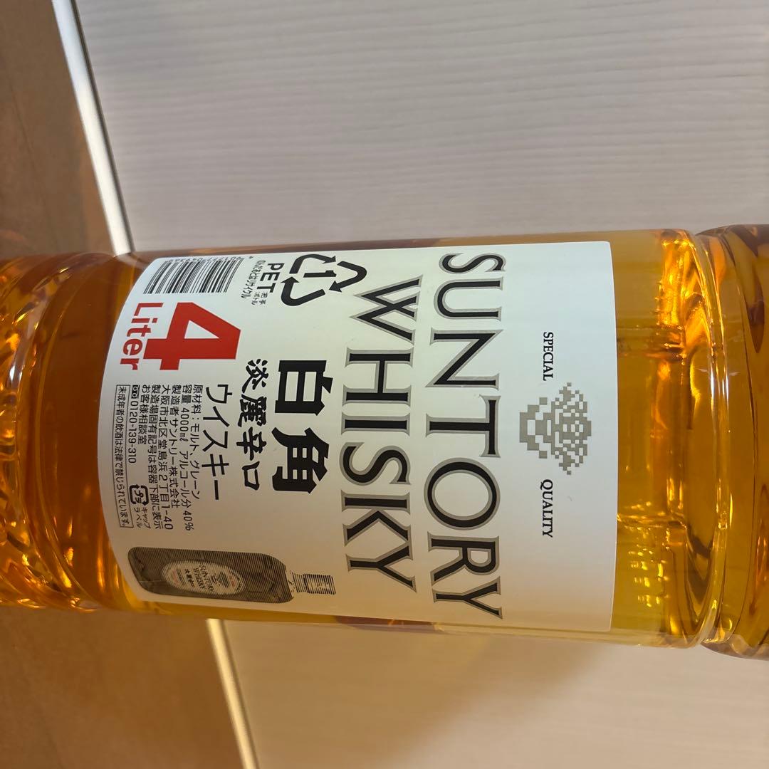 SUNTORY 白角　淡麗辛口ウイスキー 4リットル