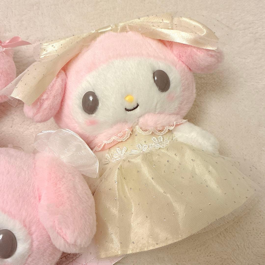 レディマイメロディ　マスコットホルダー　ホワイト　ピンク　ライトイエロー　3体