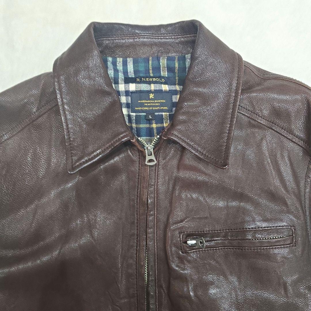 R .NEWBOLD リアルレザー シングルライダースジャケット