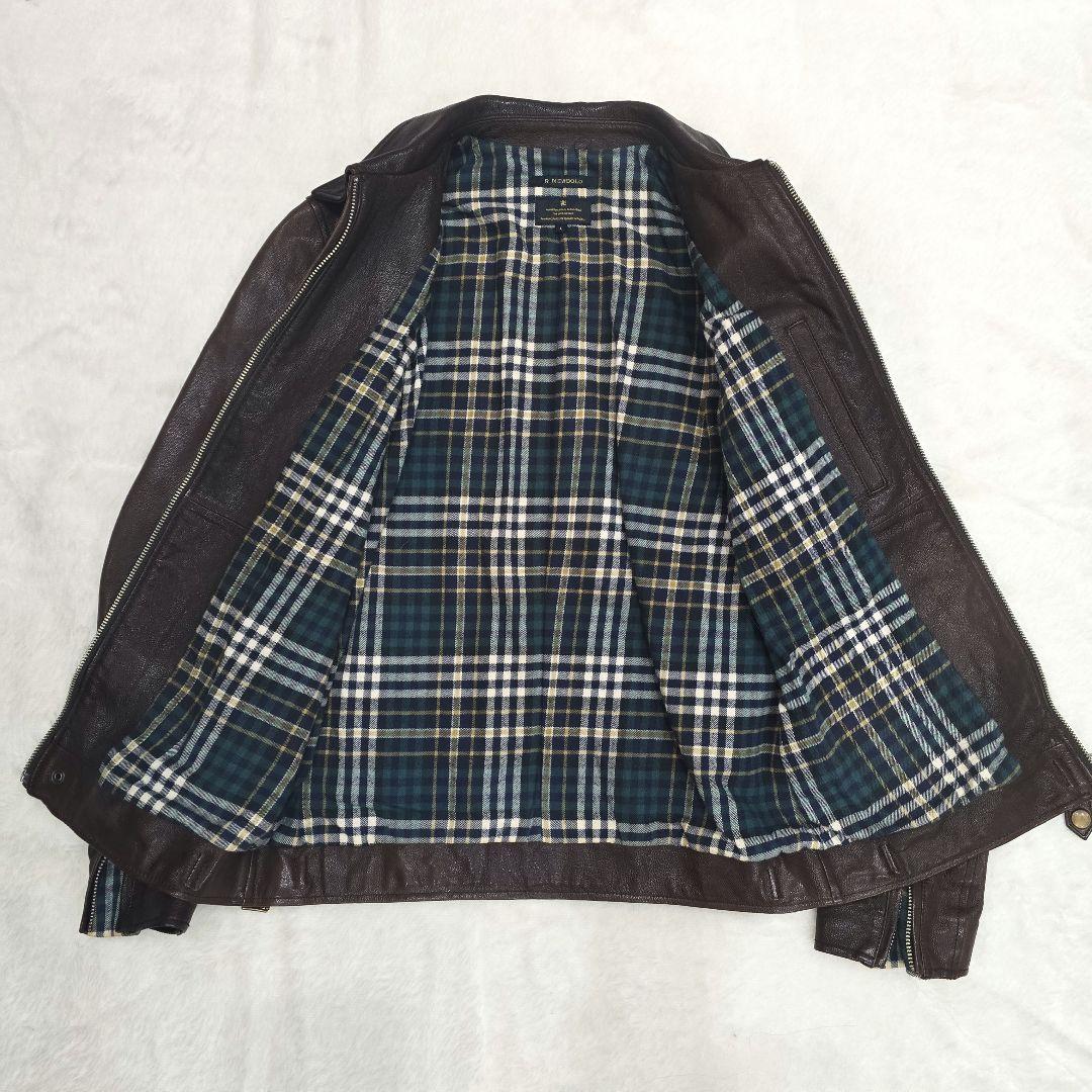 R .NEWBOLD リアルレザー シングルライダースジャケット