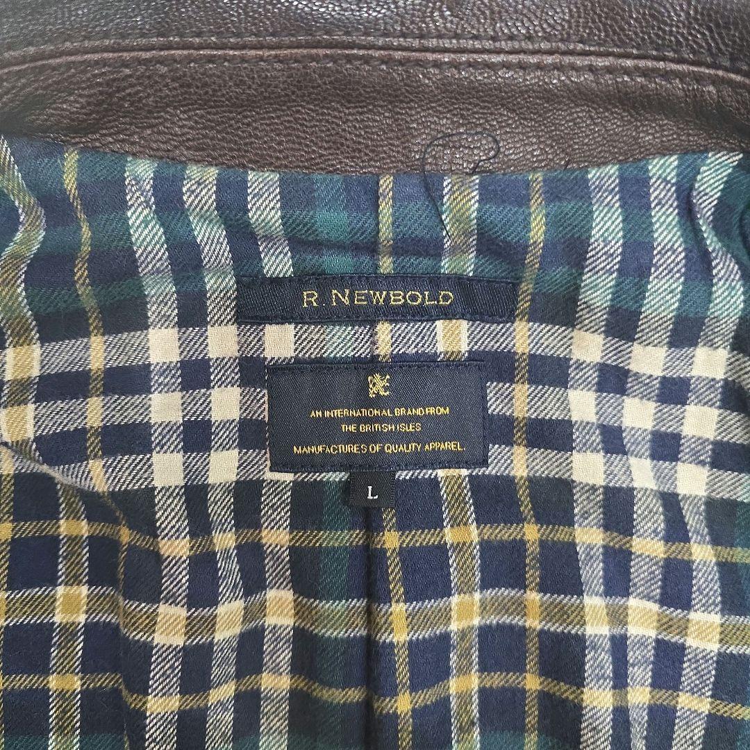 R .NEWBOLD リアルレザー シングルライダースジャケット