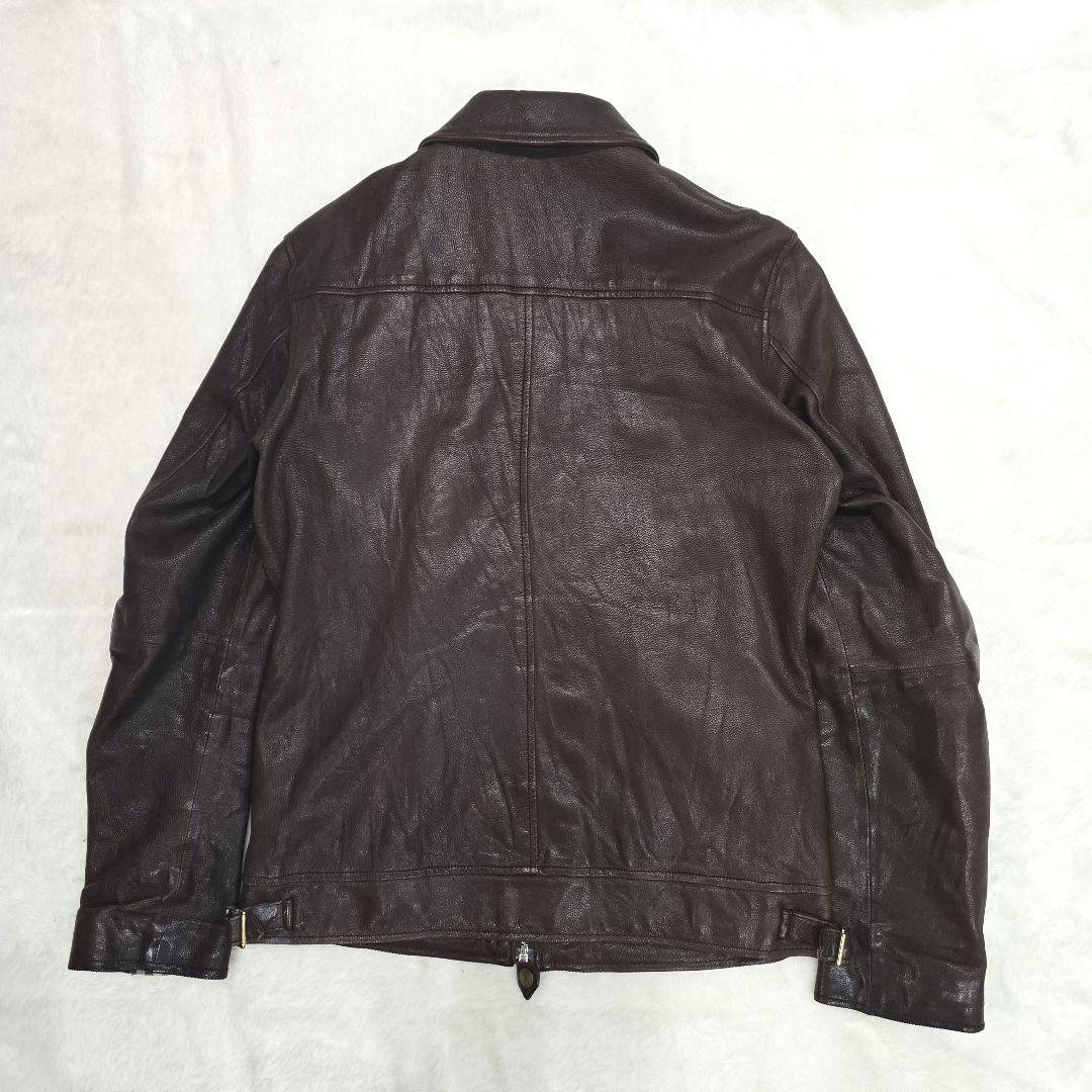 R .NEWBOLD リアルレザー シングルライダースジャケット