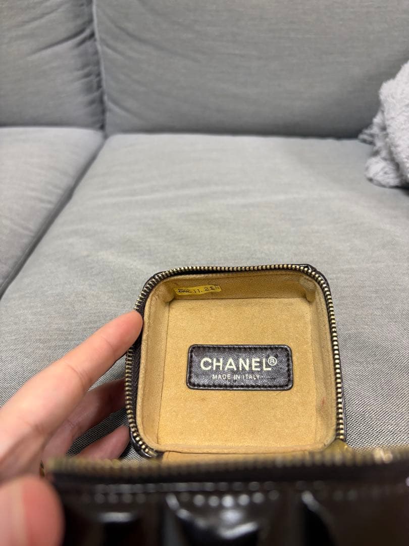CHANEL ブラウン パーティーバッグ　エナメル　レア
