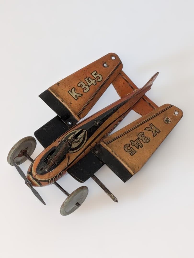 Theodoros　アンティーク 飛行機型 ブリキのおもちゃ K345