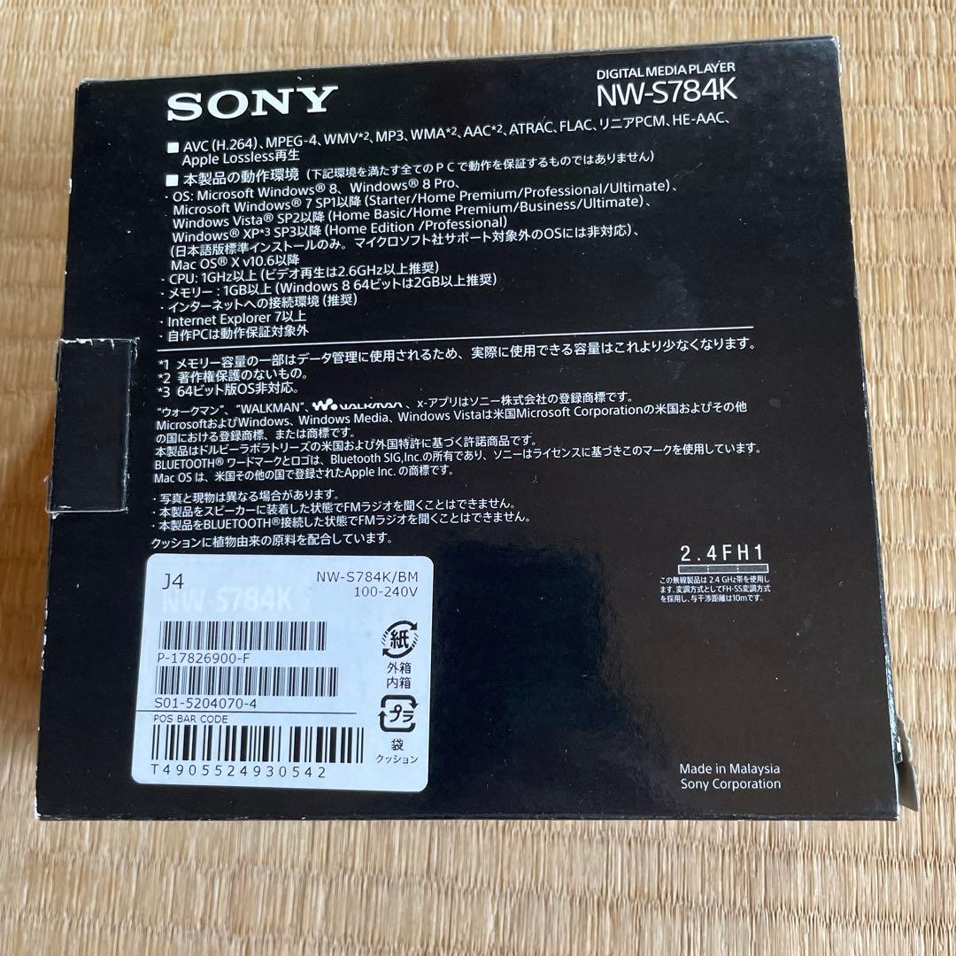 SONY NW-S784K ウォークマン 黒