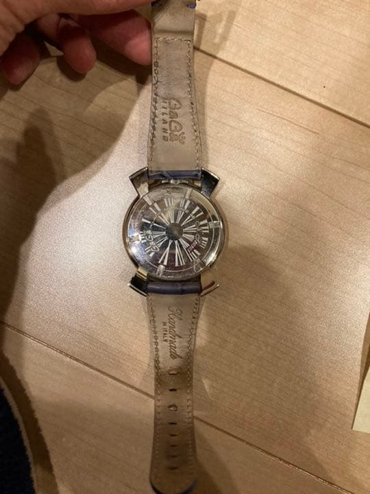 ガガミラノ　腕時計　美品☆　電池交換済み　青　GaGa MILANO