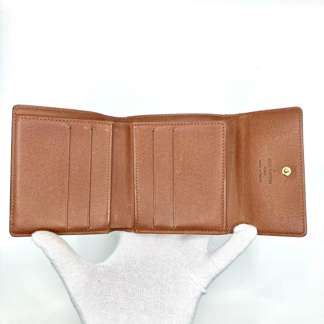 ルイヴィトン　ポルトモネビエカルトクレディ　三つ折り財布　折り財布　モノグラム