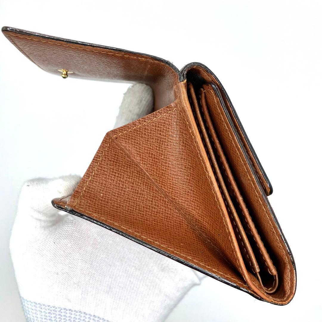 ルイヴィトン　ポルトモネビエカルトクレディ　三つ折り財布　折り財布　モノグラム