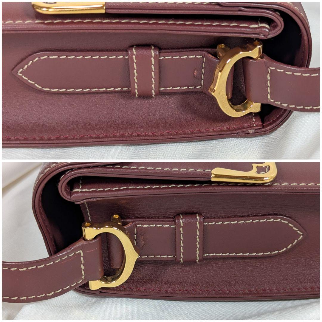 【極美品】 カルティエ　マストラ ショルダーバッグ 三角フラップ カード保存袋付