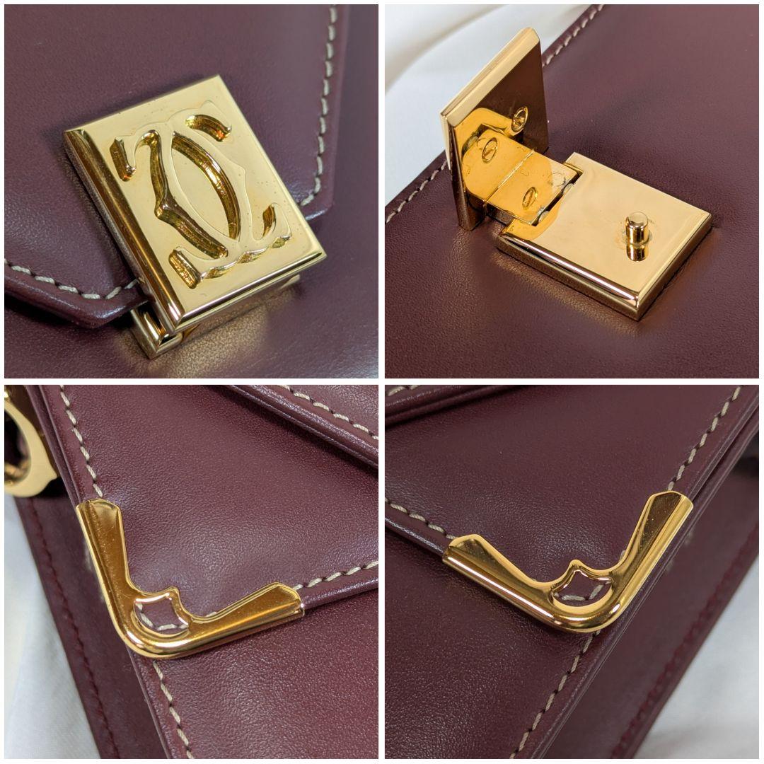 【極美品】 カルティエ　マストラ ショルダーバッグ 三角フラップ カード保存袋付