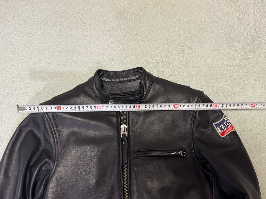 KADOYA ブラック レザー シングルライダース