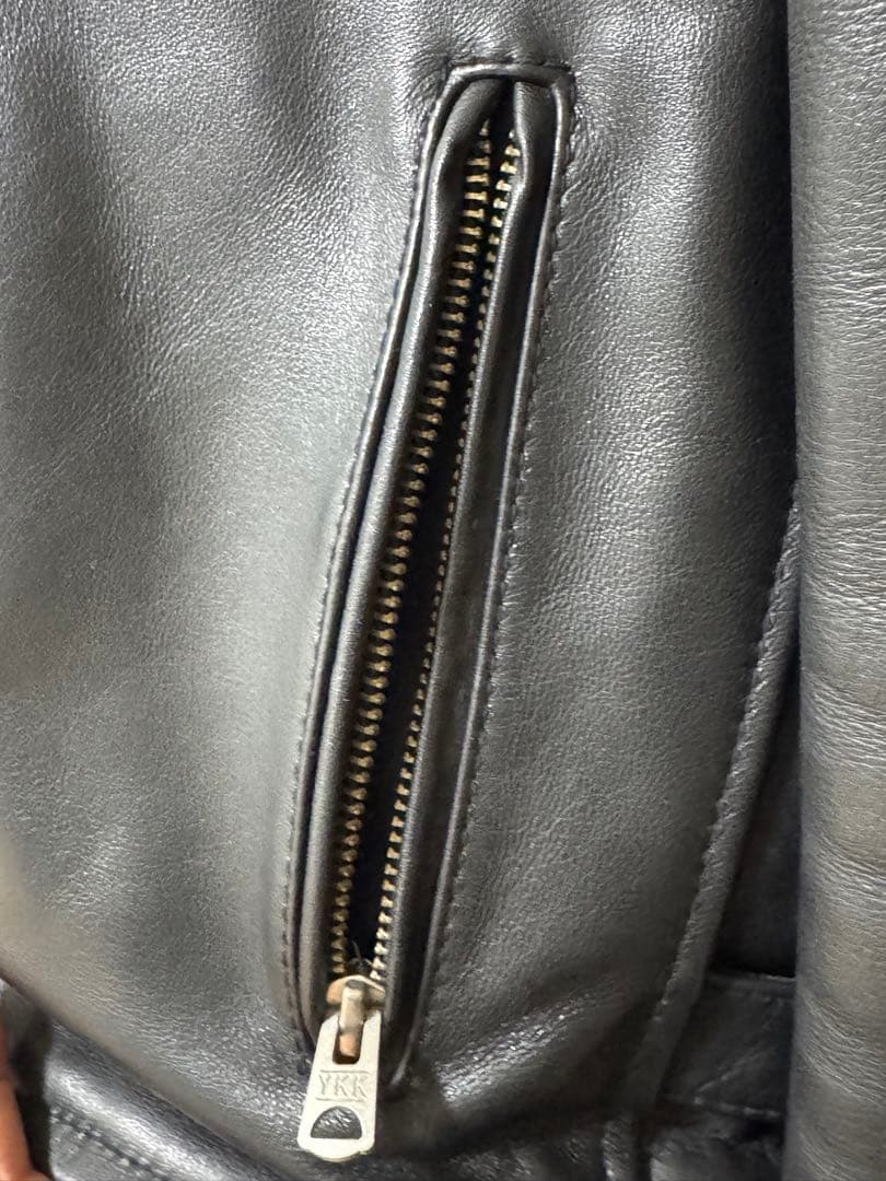 KADOYA ブラック レザー シングルライダース