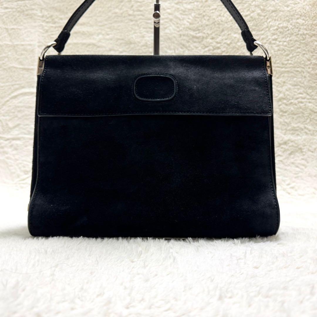Roger Vivier ハンド 肩掛け バッグ スエード 上品 スクエア 黒