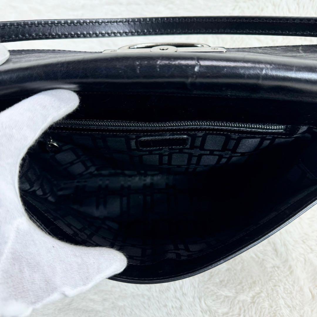 Roger Vivier ハンド 肩掛け バッグ スエード 上品 スクエア 黒