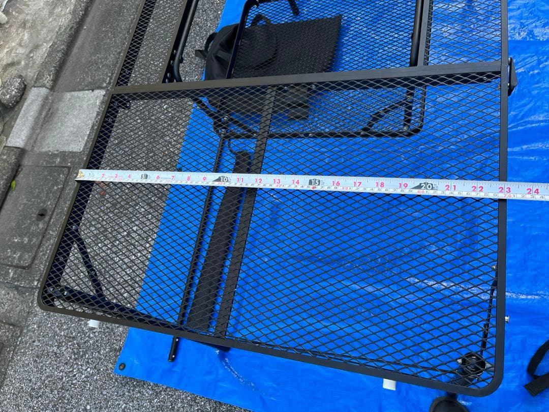 ロゴス(LOGOS) アイアンメッシュ テーブル　収納バック付き