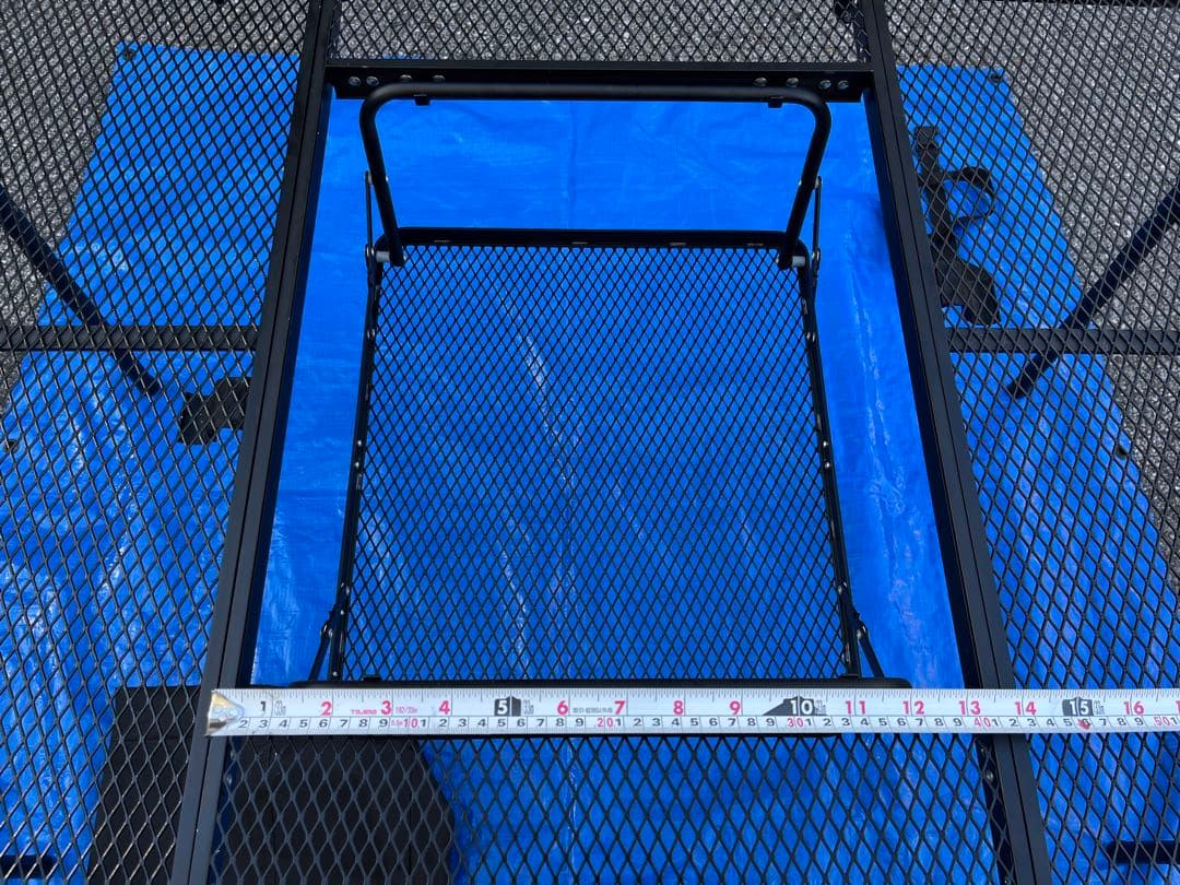 ロゴス(LOGOS) アイアンメッシュ テーブル　収納バック付き