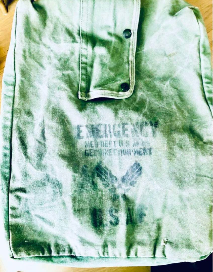 本物☆米国購入✈︎ ビンテージ当時物キットバッグ☆ステンシル入り大容量一生物バッグ