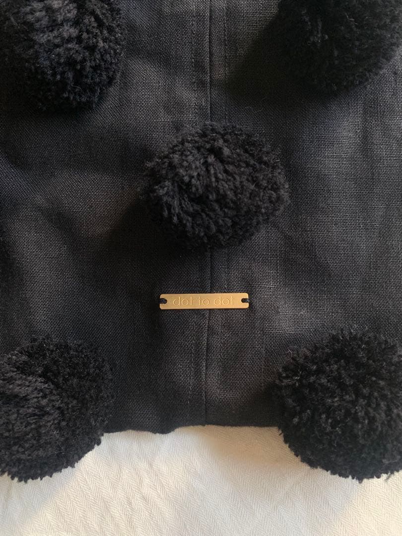 堀川波さん　BonBonバッグ　ボンボン　ブラック　リネン　ショルダーバック