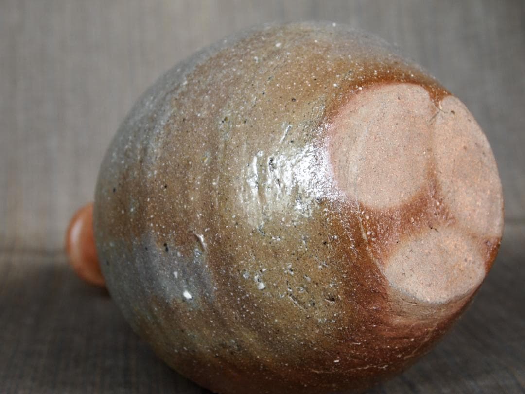 人気作家★大桐大《師：原田拾六》★【窯変】備前らっきょ徳利★共箱