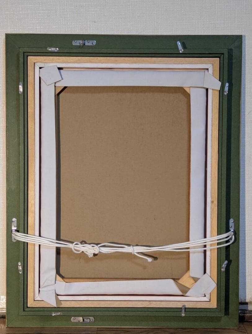 【真作】絵画　チョウ・テリン　油彩　陽光　光溢れる小径　箱・黄袋入　Y140