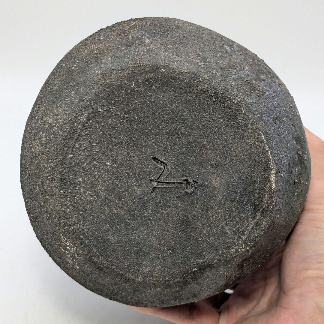 末石泰節 備前焼 窯変耳付花入 合箱合布栞 花器 フラワーベース 花瓶 置物