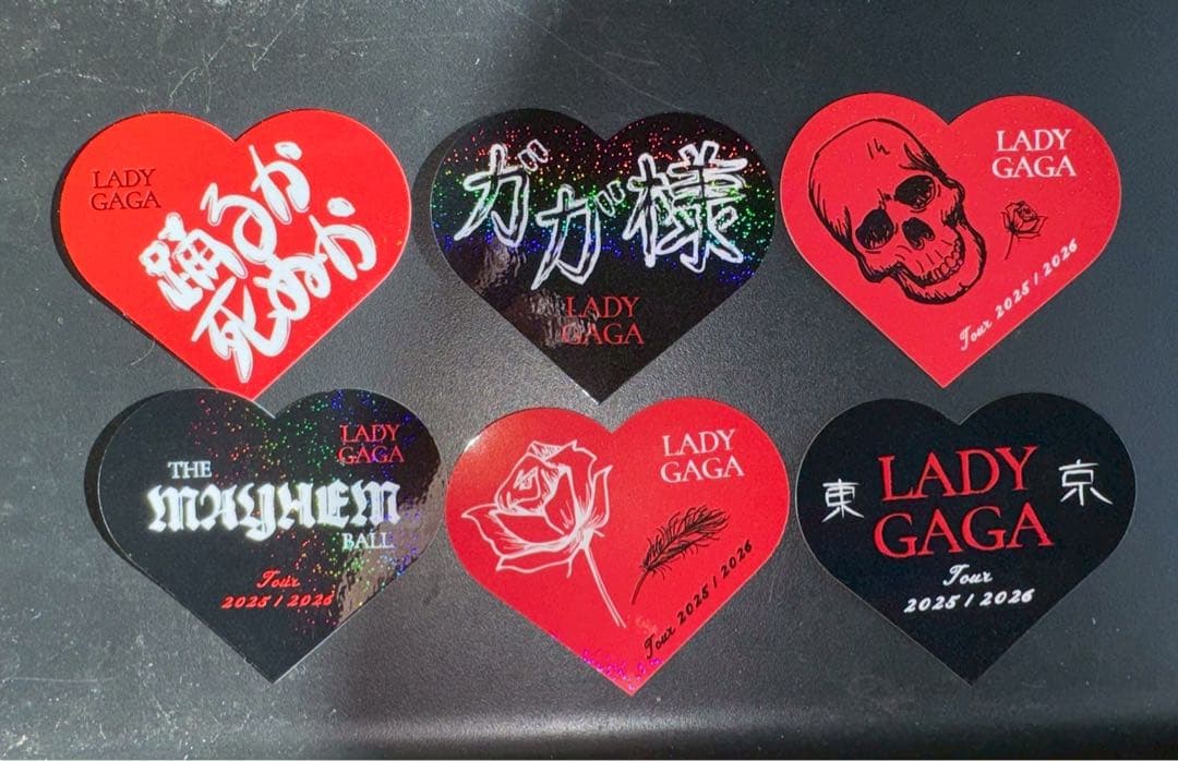 レディー ガガ メイヘム 日本 会場限定 ハート ホログラム ステッカー　6種