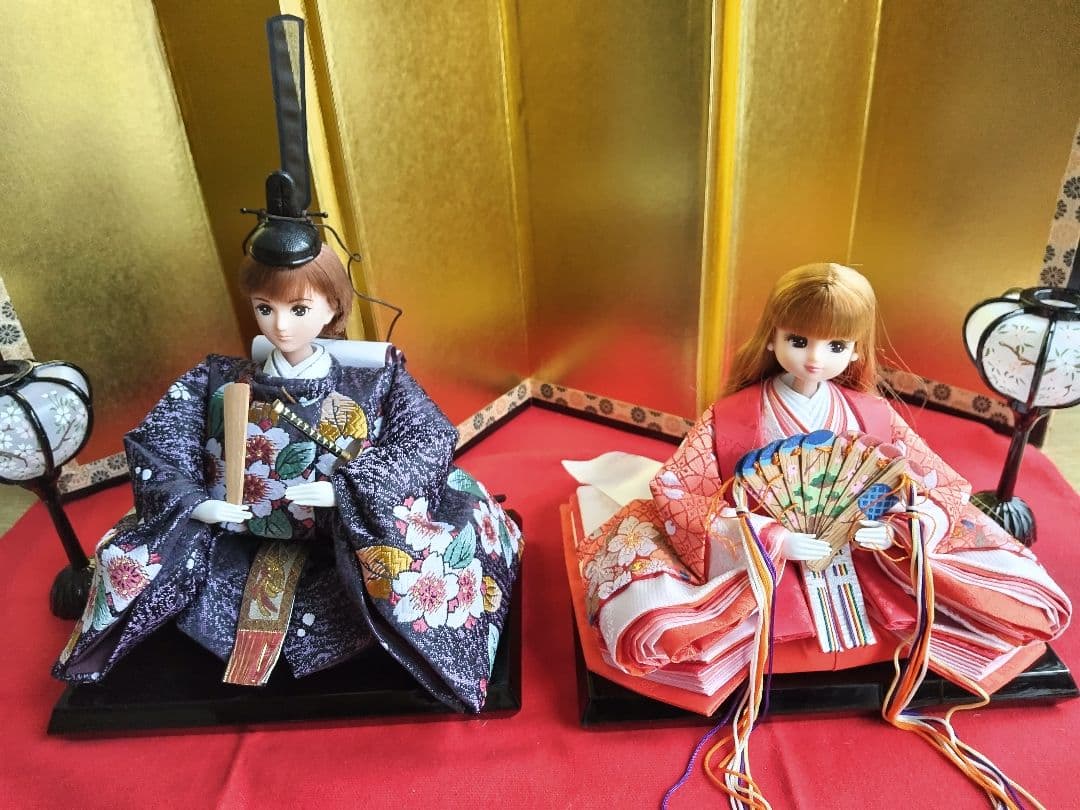雛人形　リカちゃん 　はると君　親王雛セット　リメイク品　①