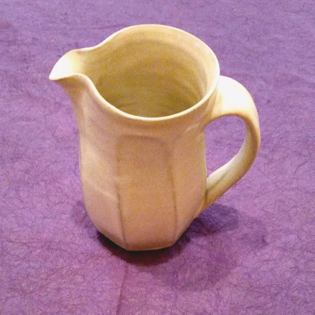 福光焼　白釉面取水差し