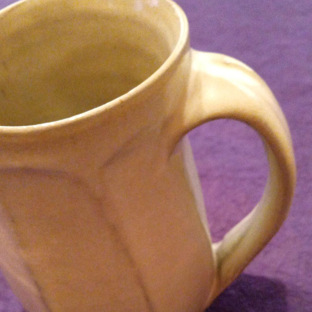 福光焼　白釉面取水差し